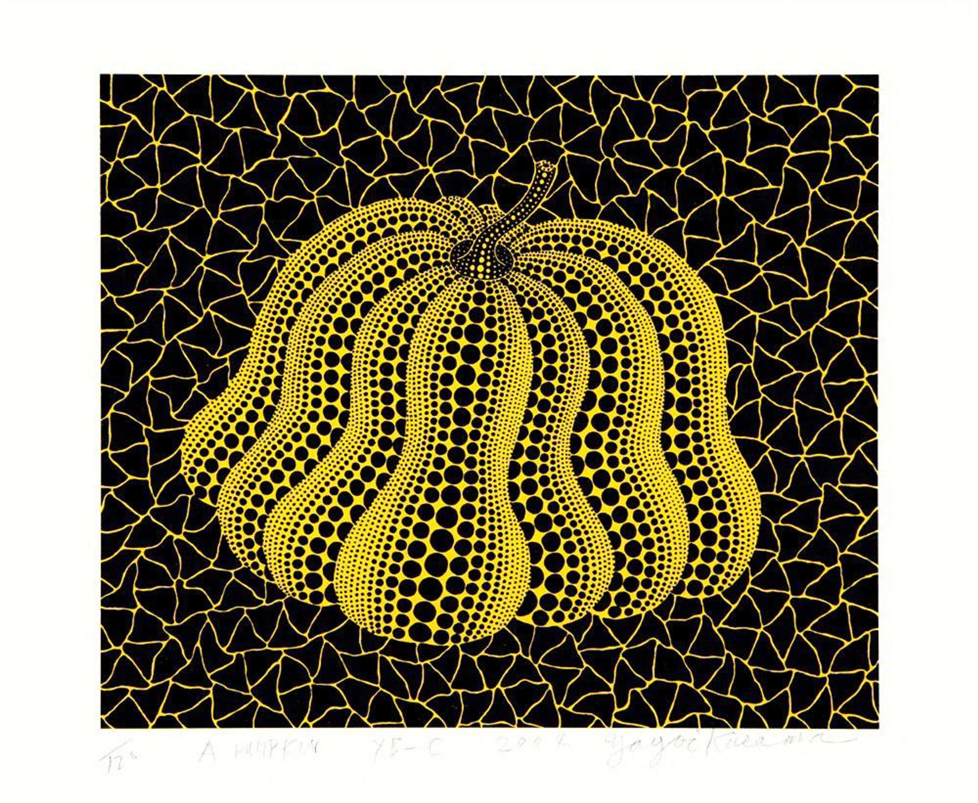 Pumpkin (YB-C) - Signed Print by Yayoi Kusama 2004 - MyArtBroker