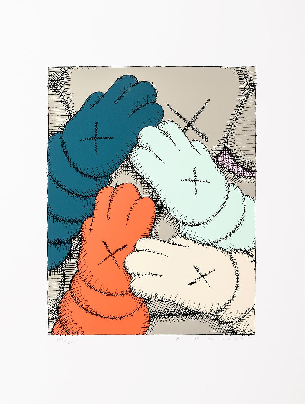 Kaws x shops Kate Moss Red Bendy Poster