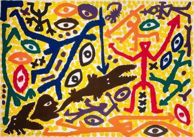 Jagd - Signed Print by A. R. Penck 1991 - MyArtBroker