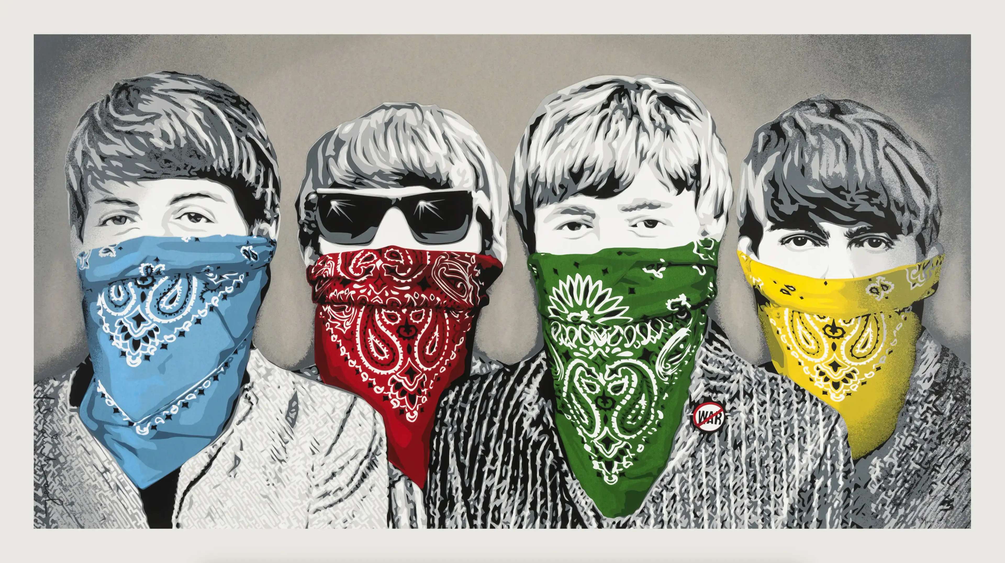 Beatles Bandito (Blue) - Signed Print by Mr Brainwash 2012 - MyArtBroker
