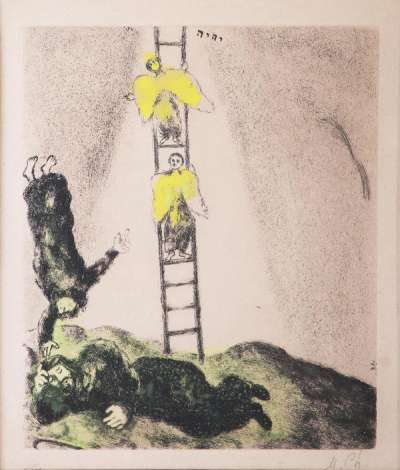 Jacob's Ladder - Signed Print by Marc Chagall 1958 - MyArtBroker
