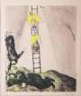 Marc Chagall: Jacob's Ladder (La Bible) - Signed Print