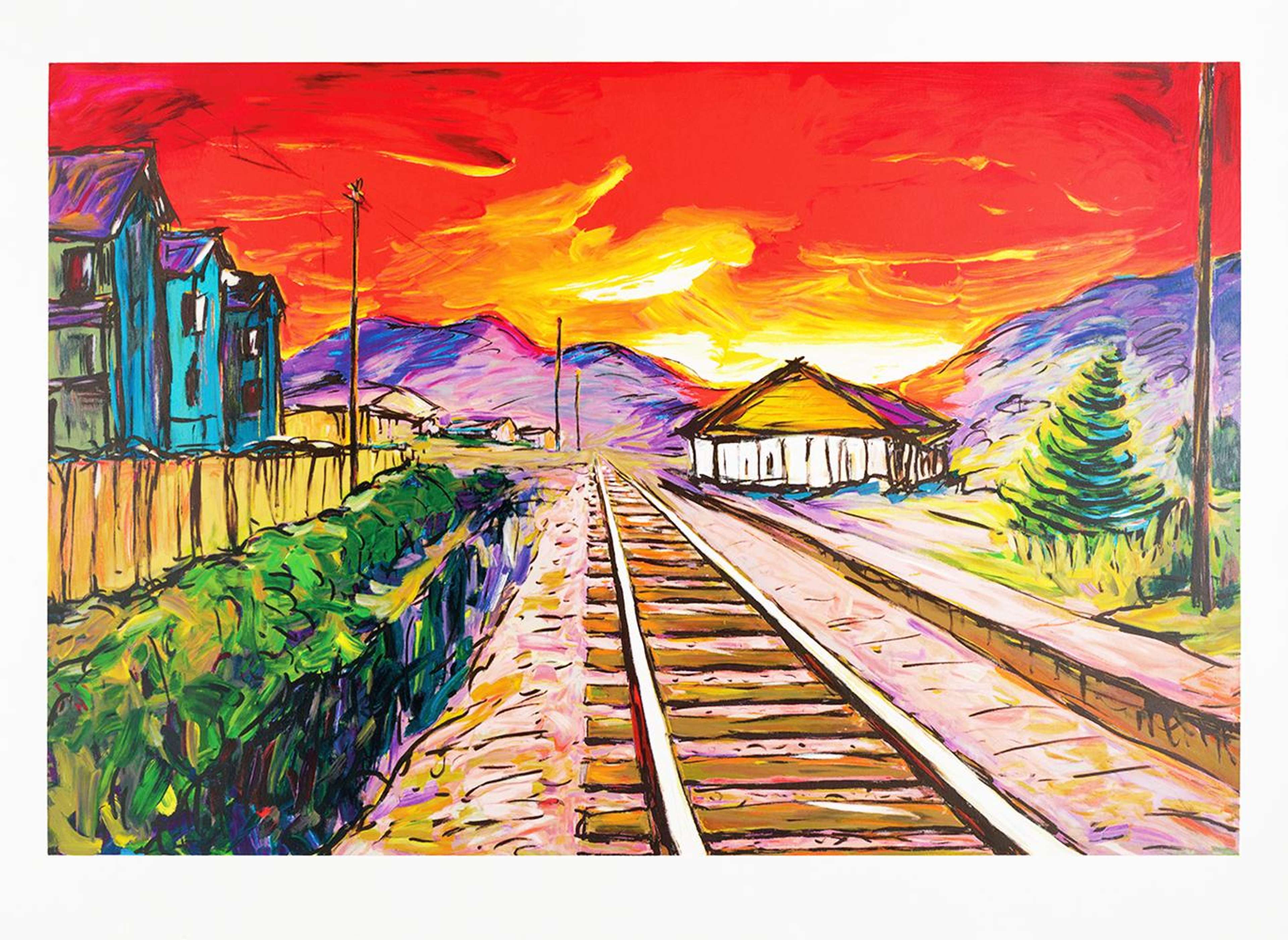 Train Tracks (2019) - Signed Print by Bob Dylan 2019 - MyArtBroker