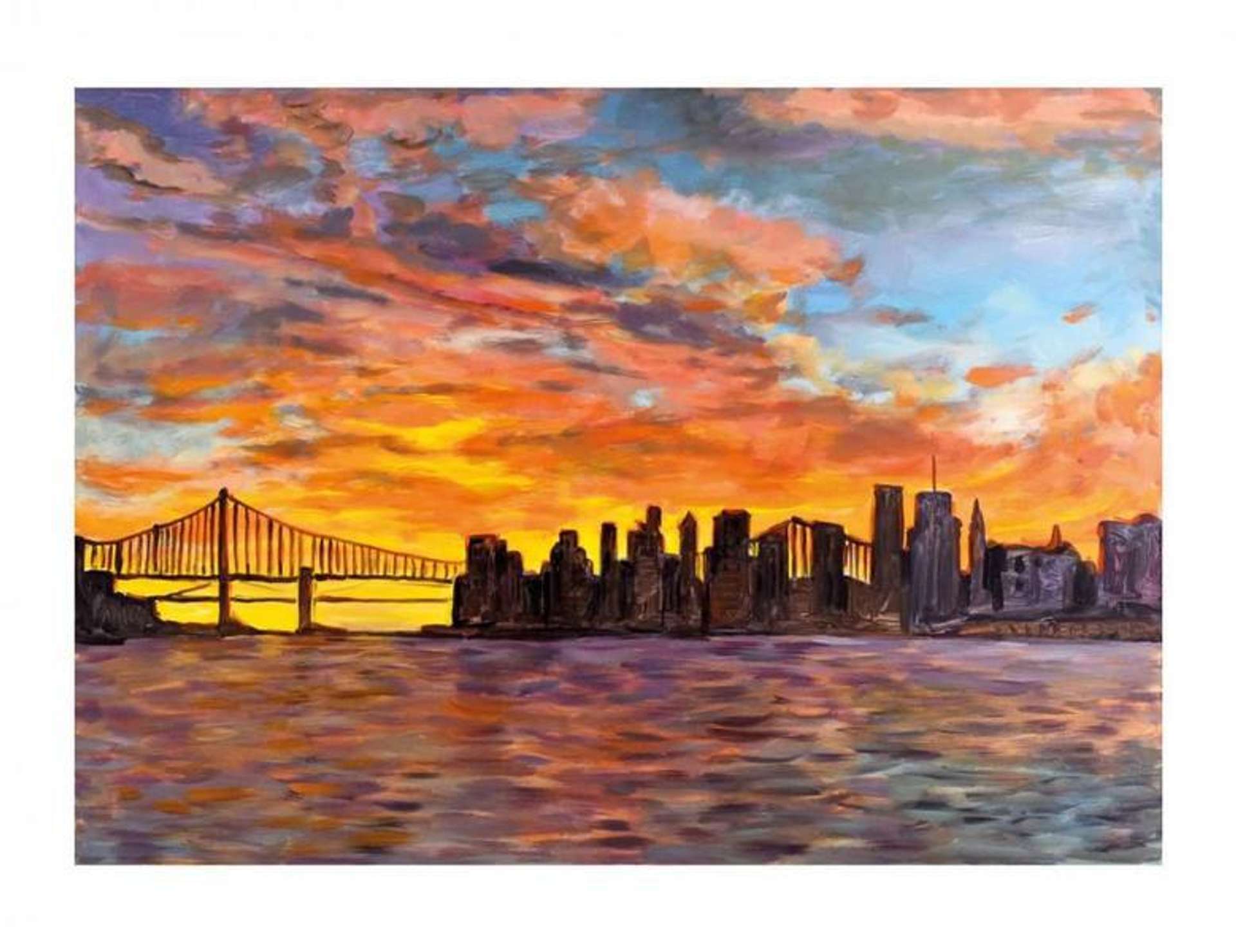 New York Skyline, Seen From Queens - Signed Print by Bob Dylan 2017 - MyArtBroker