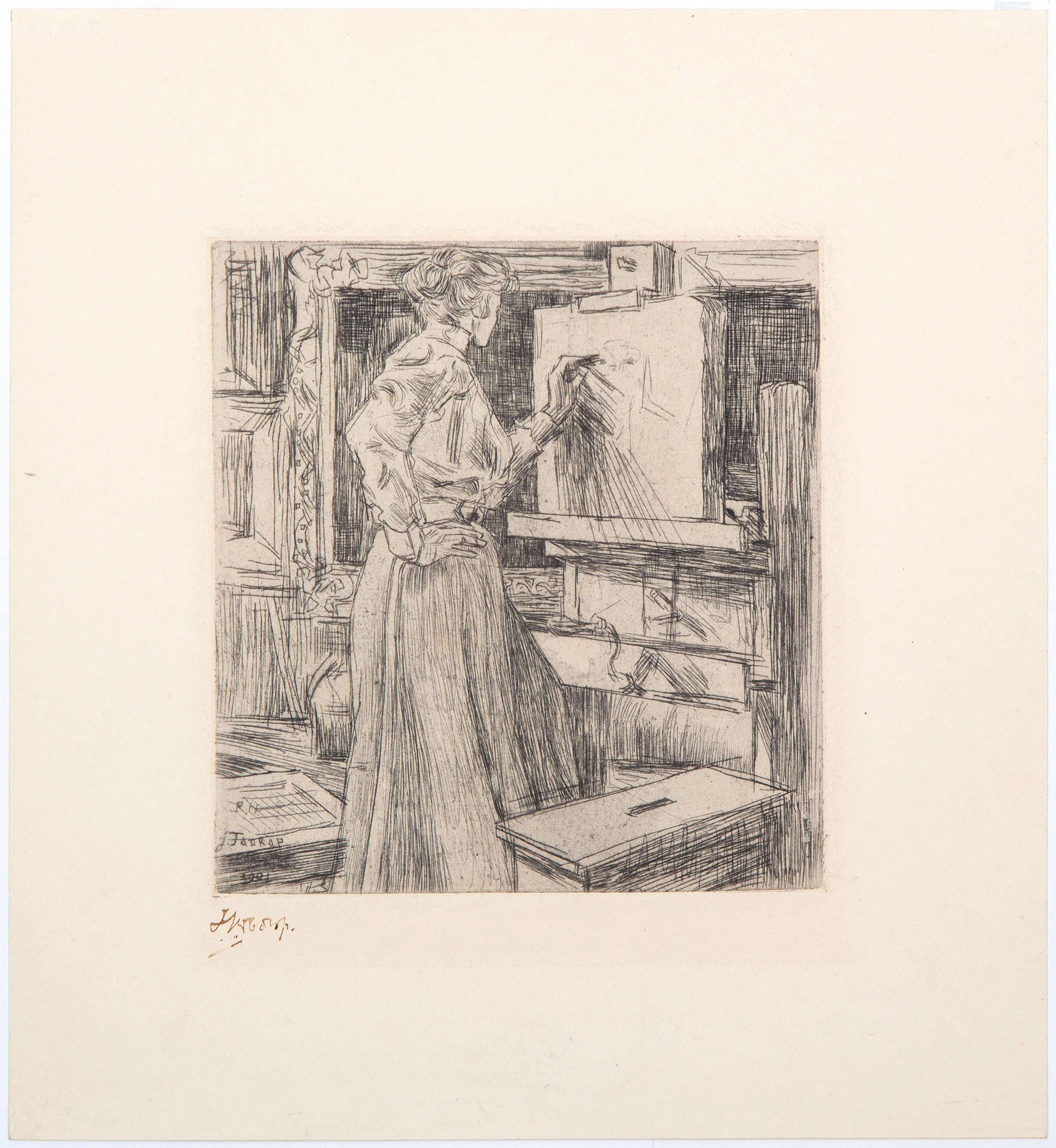 In't Atelier - Unsigned Print by Jan Toorop 1901 - MyArtBroker