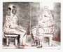 Henry Moore: Two Seated Figures I - Signed Print