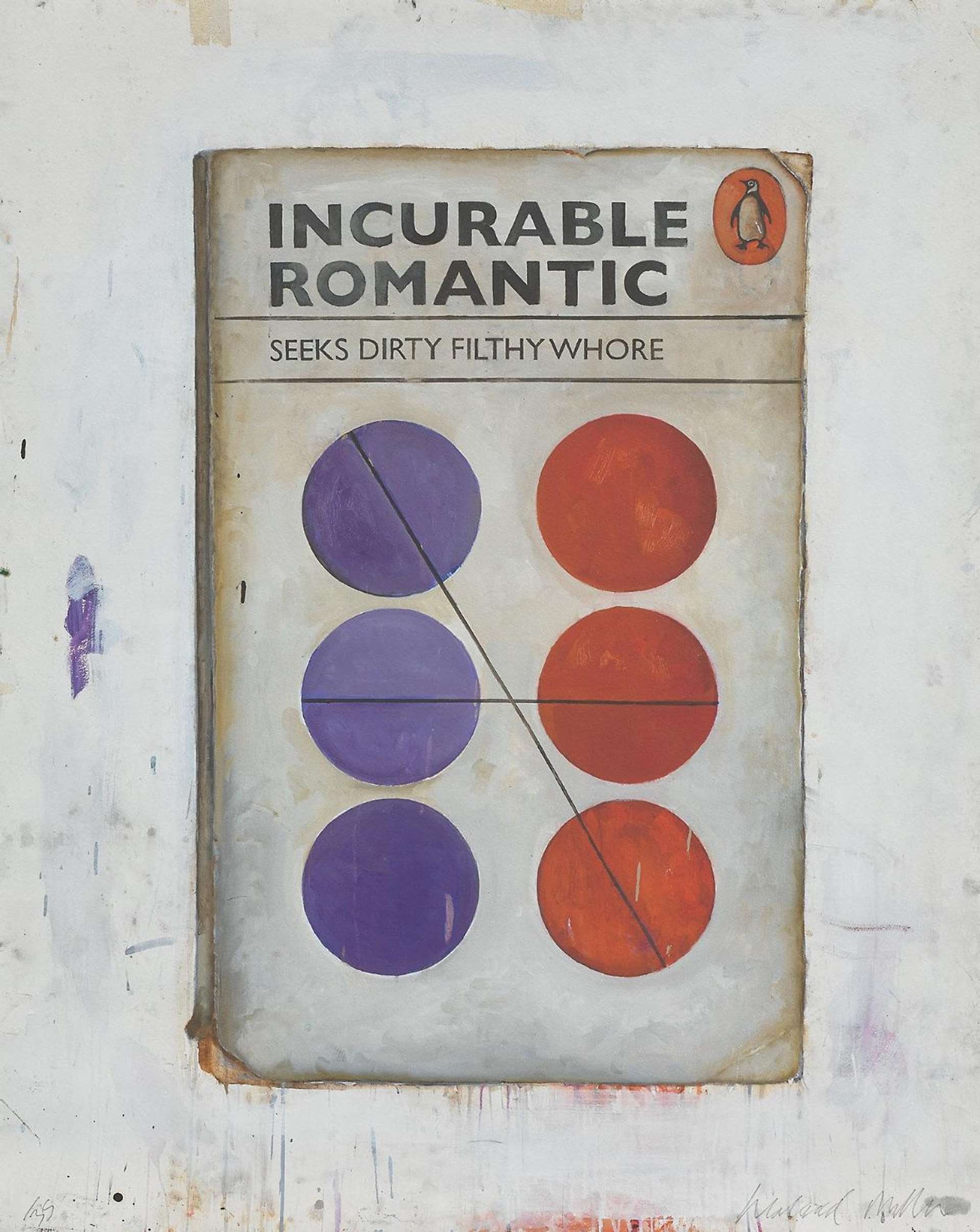 Harland Miller: Incurable Romantic Seeks Dirty Filthy Whore - Signed Print