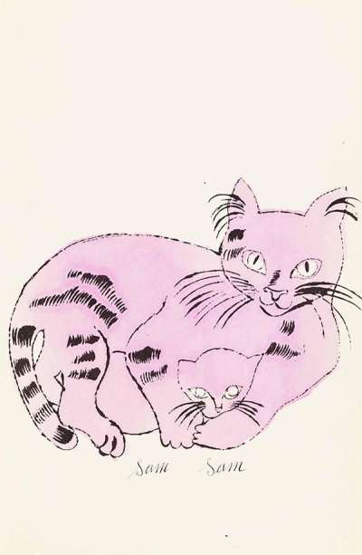 Andy Warhol: Cats Named Sam IV 62 - Unsigned Print