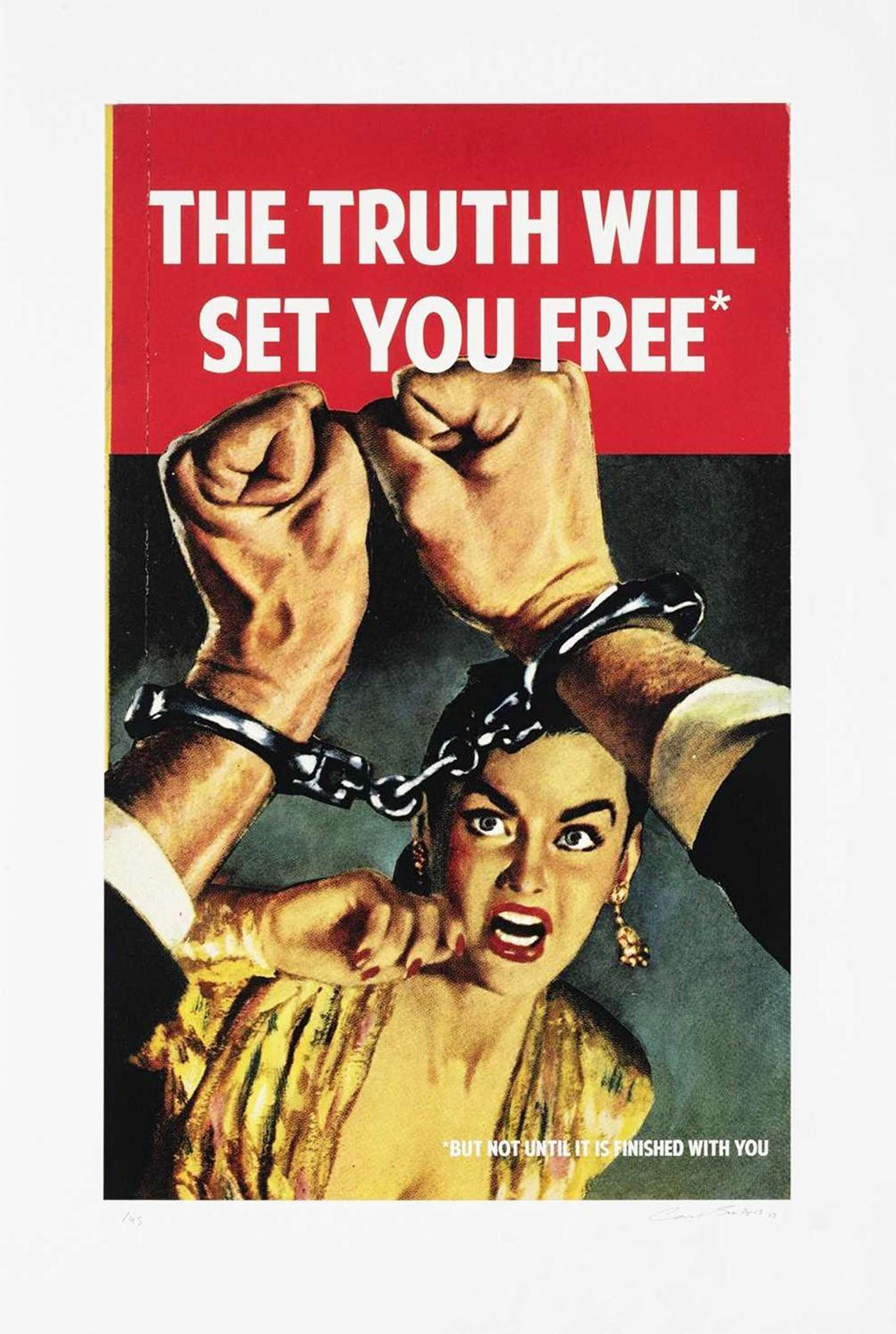 The Truth Will Set You Free (red) - Signed Print by The Connor Brothers 2015 - MyArtBroker