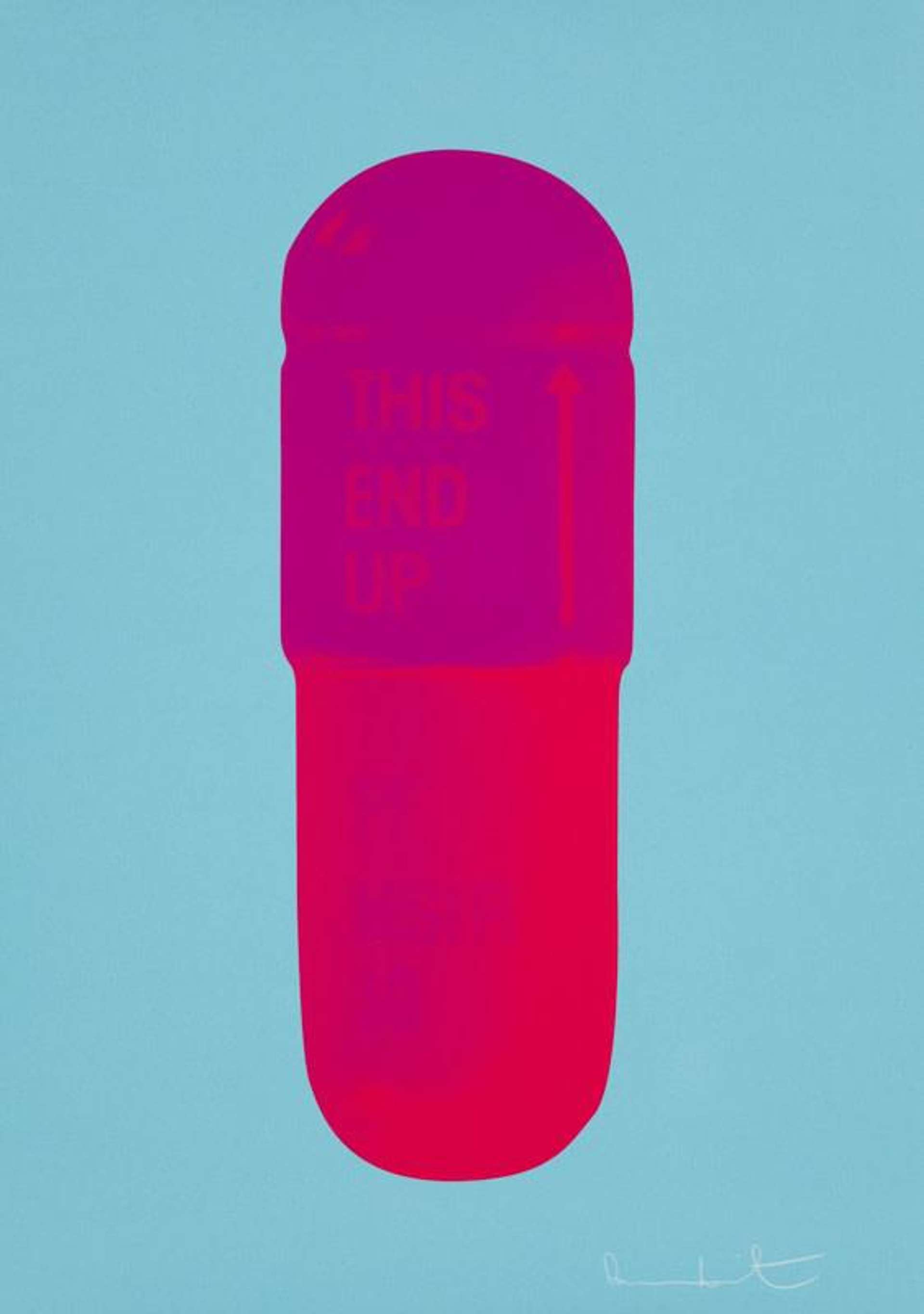 The Cure (deep sky blue, electric purple, lipstick red) - Signed Print by Damien Hirst 2014 - MyArtBroker