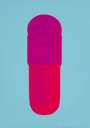 Damien Hirst: The Cure (deep sky blue, electric purple, lipstick red) - Signed Print