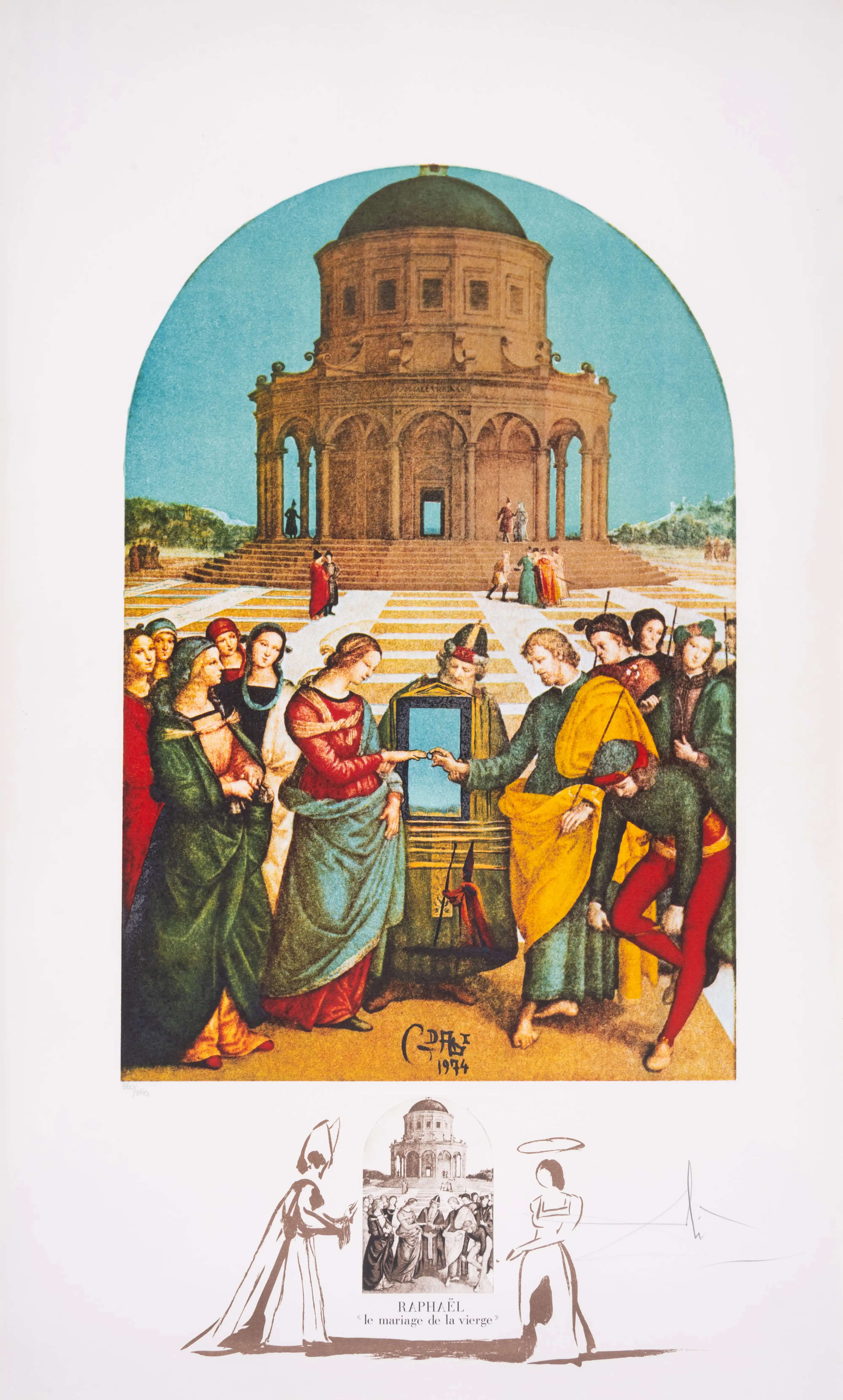 Raphael, Le Mariage De La Vierge - Signed Print by Salvador Dali 1974 - MyArtBroker