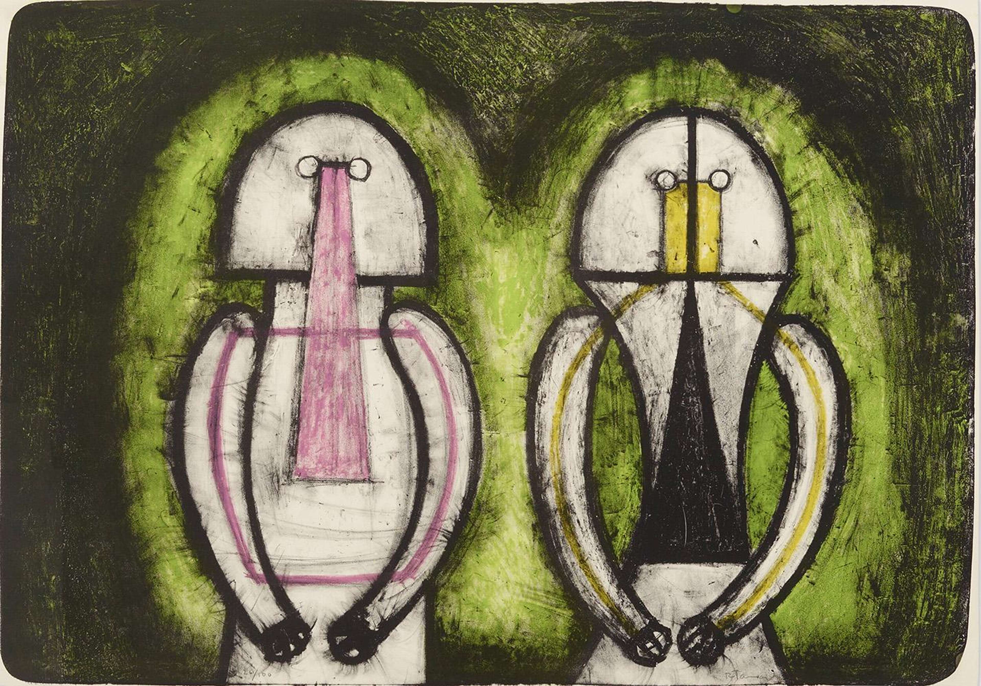 Dos Personajes - Signed Print by Rufino Tamayo 1972 - MyArtBroker