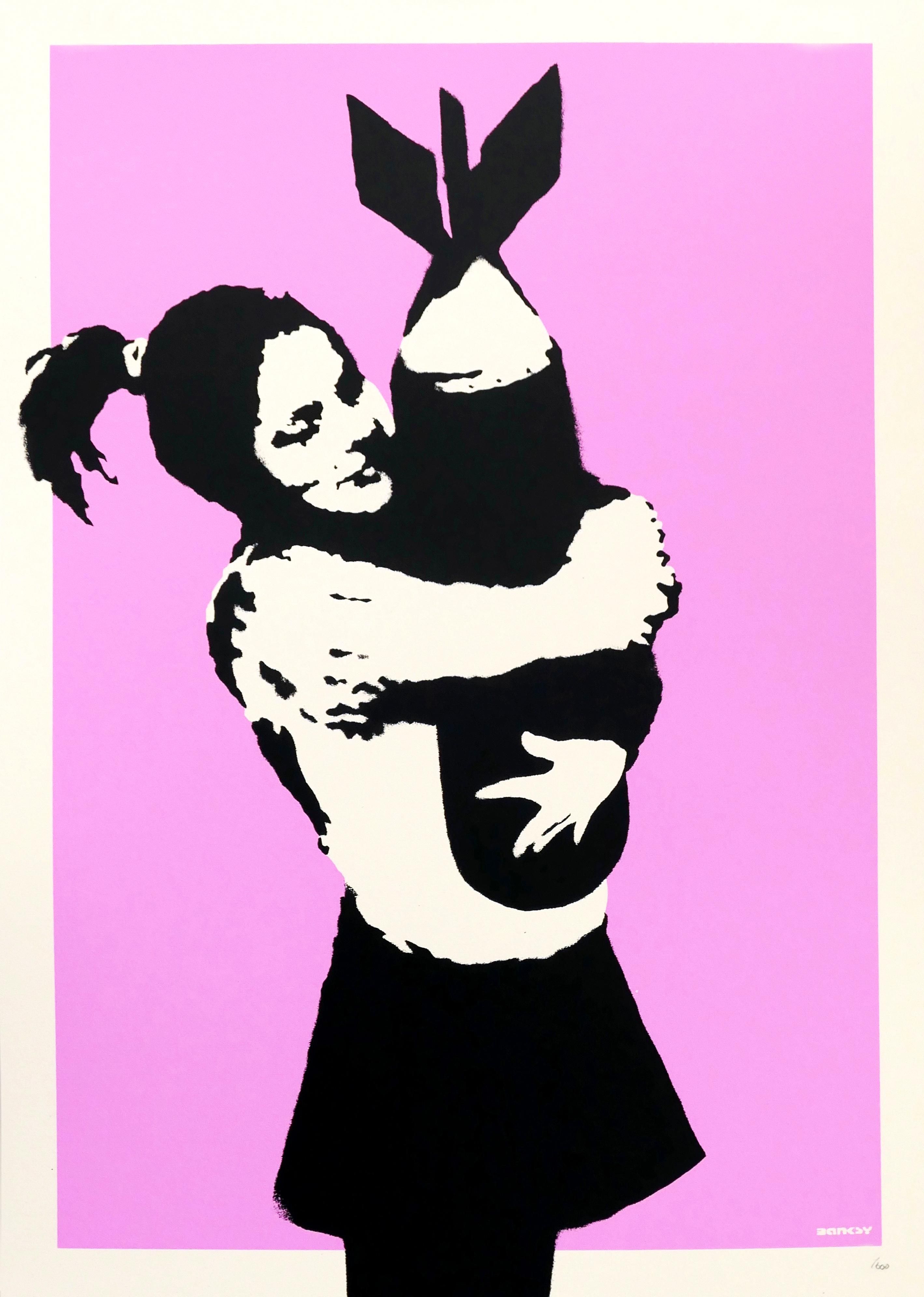 秋田道『 バンクシー Banksy (after) 「 Bomb Hugger/ボム・ハガー 」 S1009 WCP リプロダクション 紙箱』絵画 インテリア アートパネル シルクスクリーン