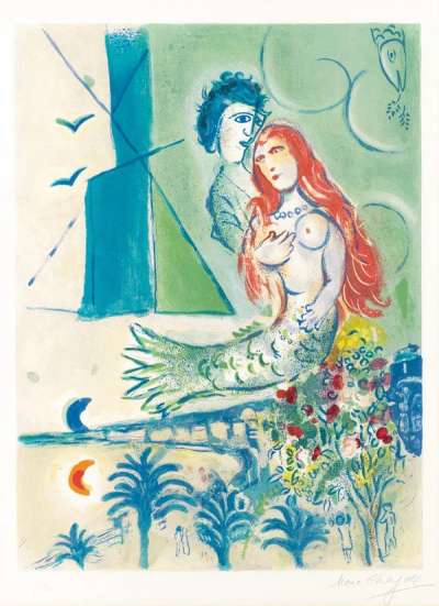 Sirène Au Poète - Signed Print by Marc Chagall 1967 - MyArtBroker