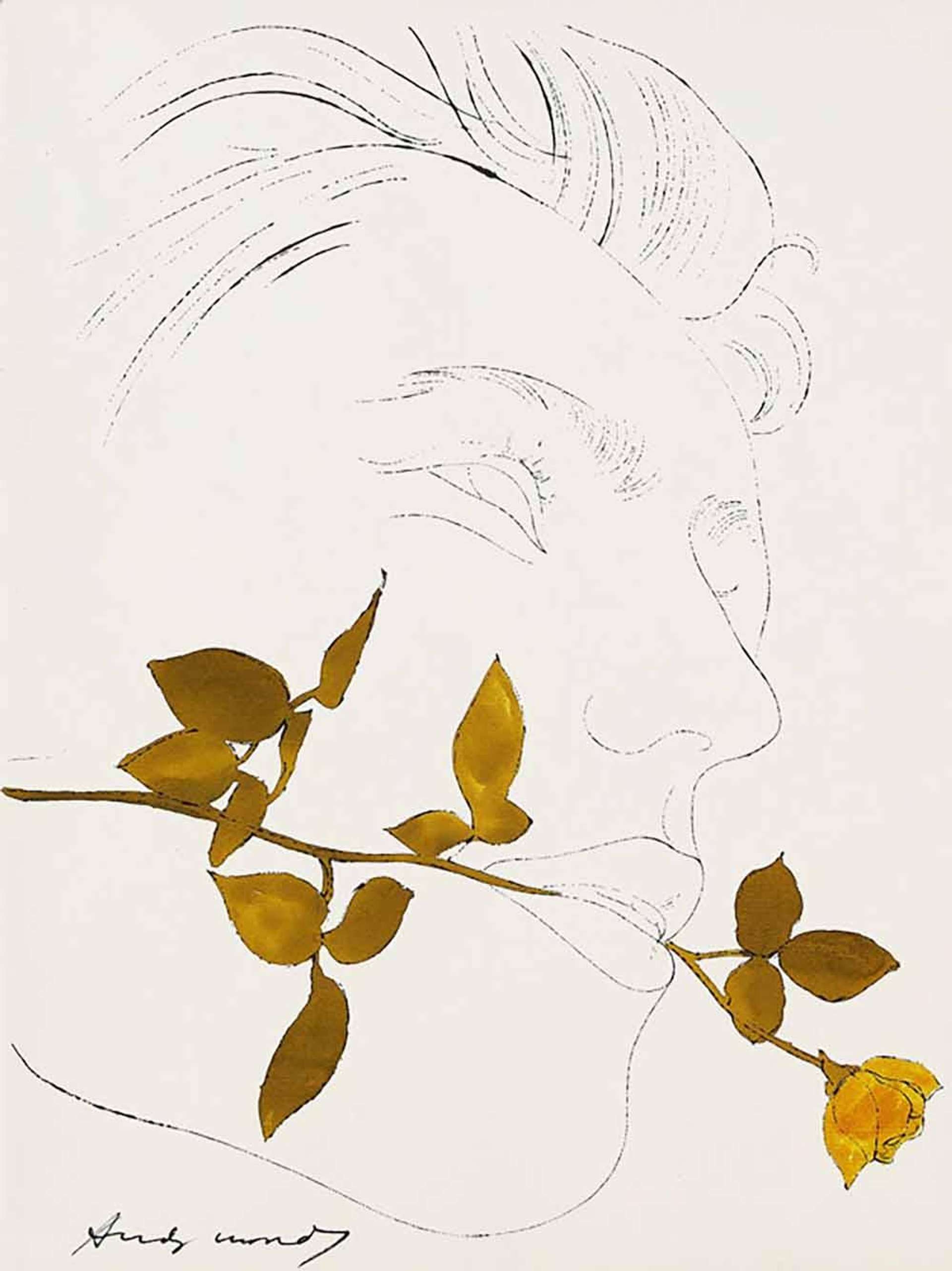 A Gold Book, Man With Rose (F. & S. IV.108) by Andy Warhol