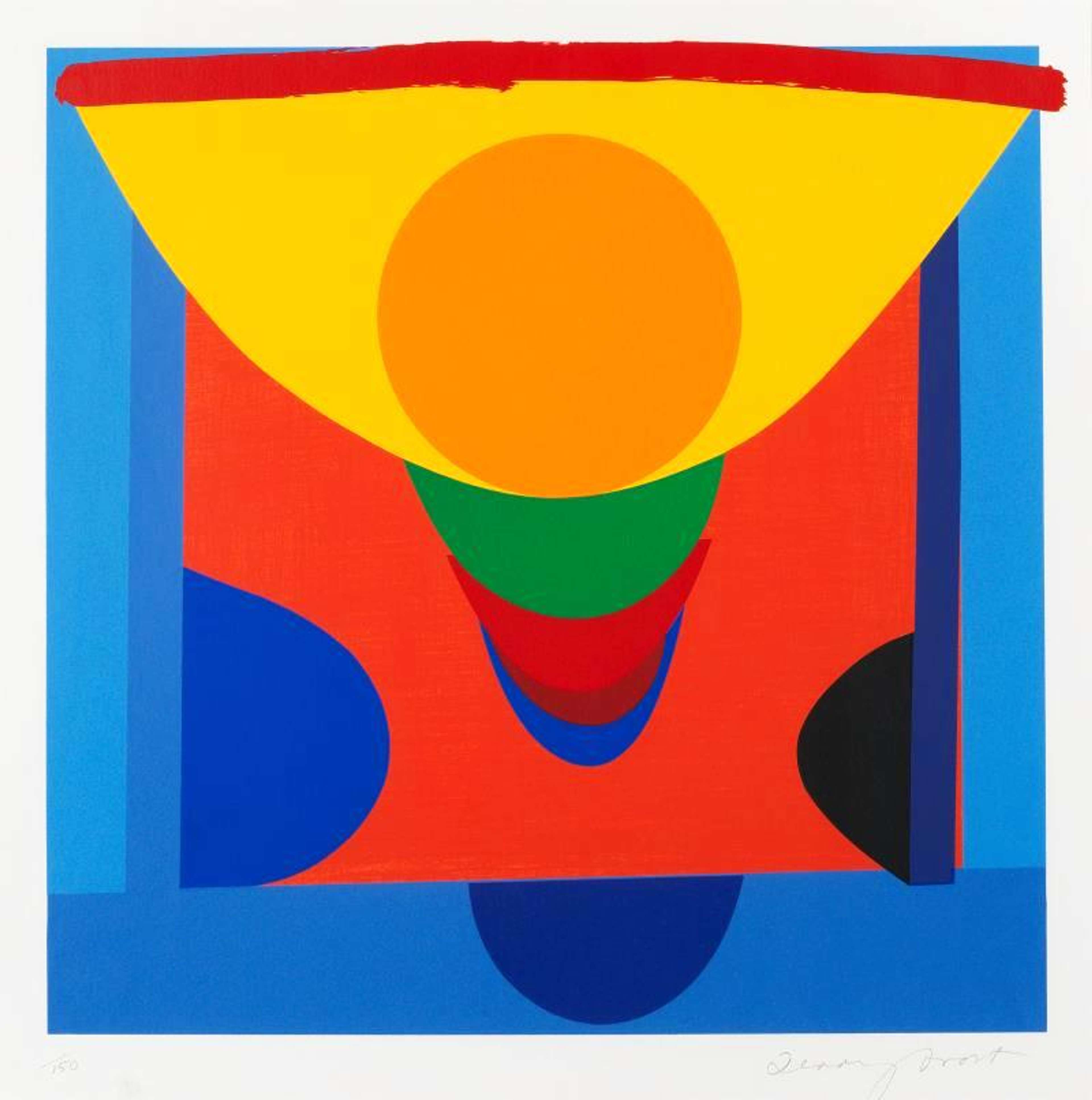 Malaga Blue And Orange - Signed Print by Sir Terry Frost 1998 - MyArtBroker