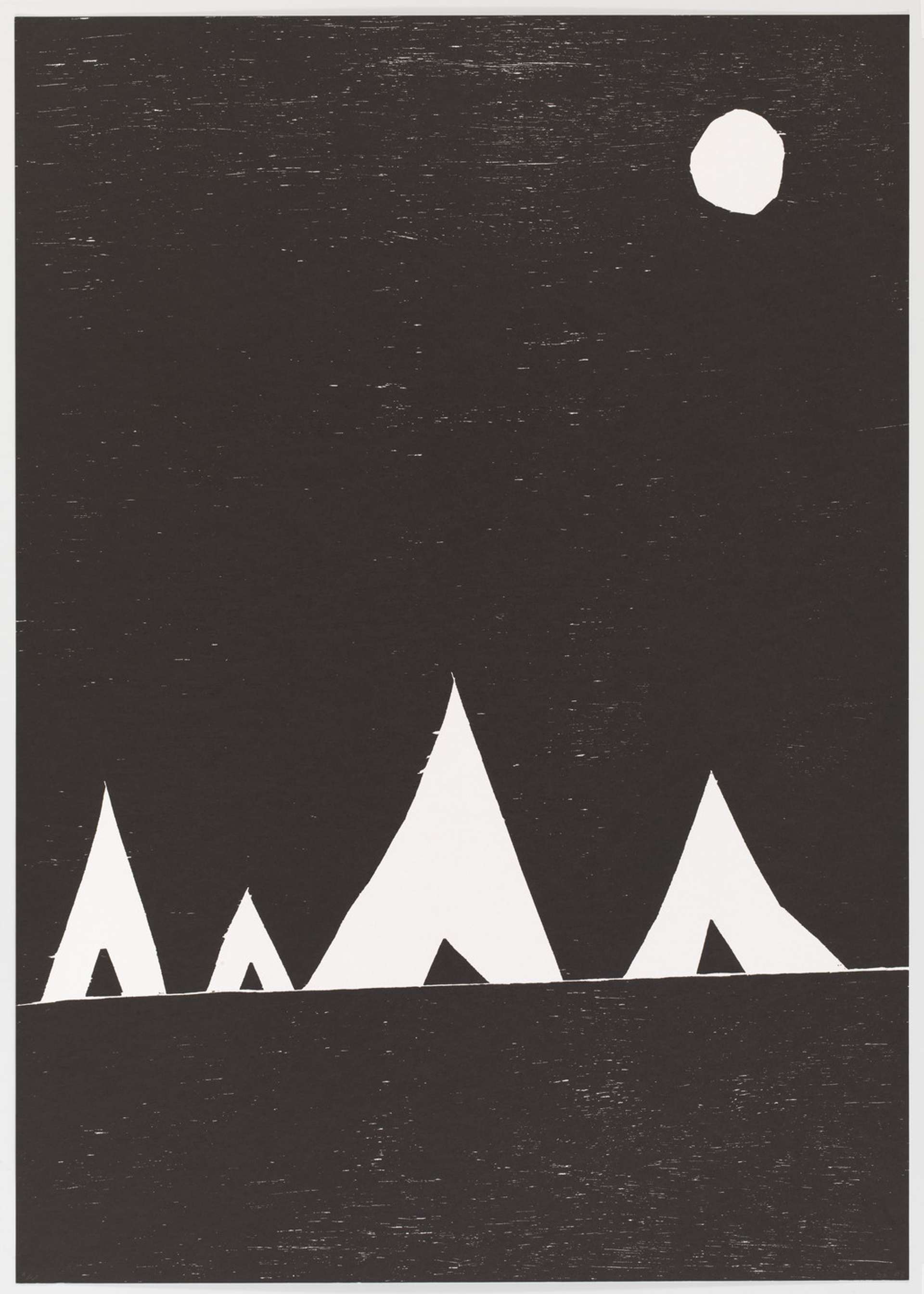 Untitled (Four Tents) - Signed Print by David Shrigley 2008 - MyArtBroker