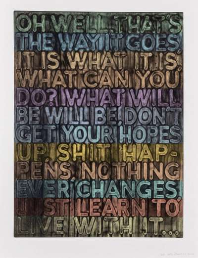 Oh Well (2020) - Signed Print by Mel Bochner 2012 - MyArtBroker