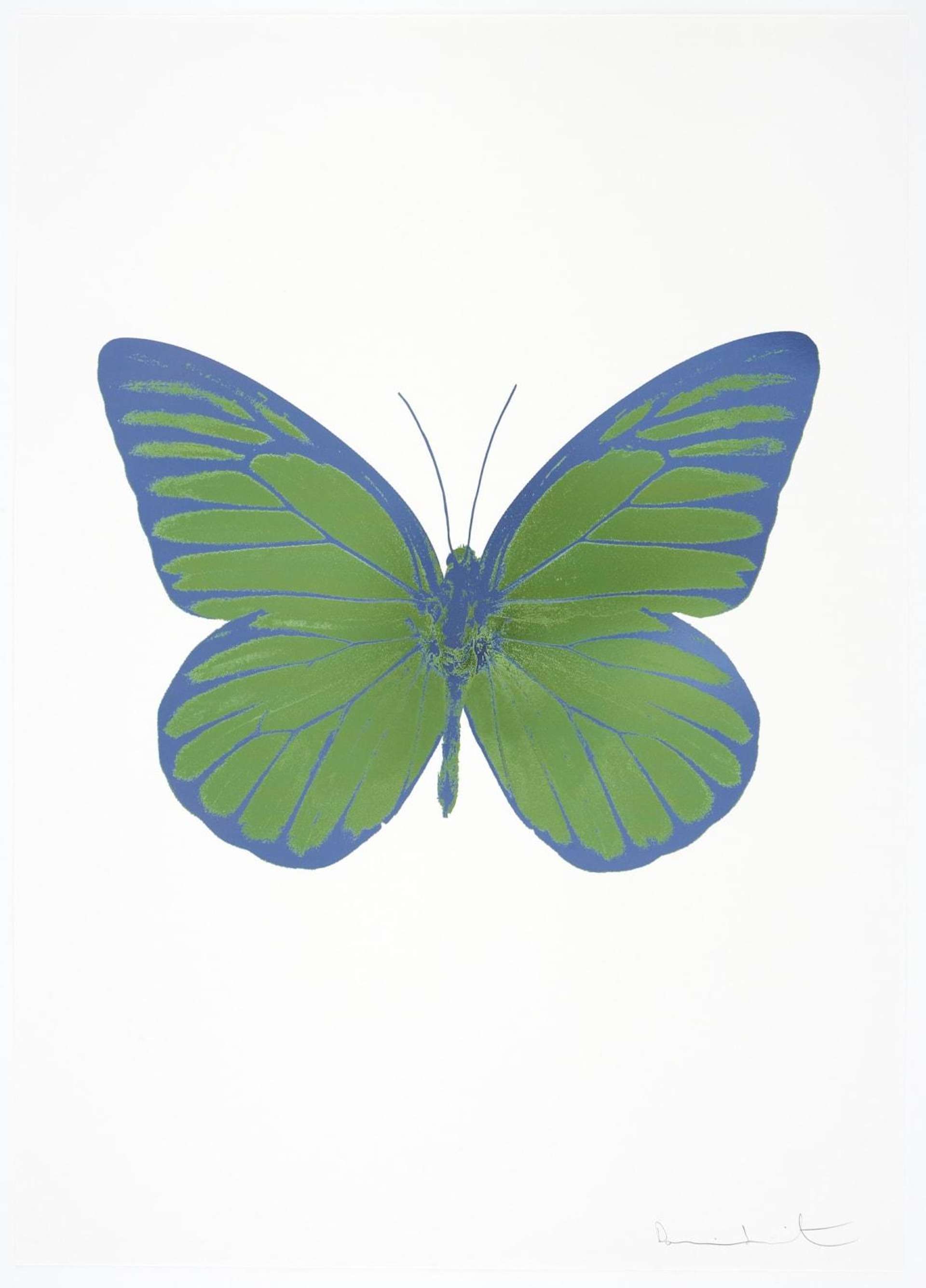 The Souls I (leaf green, blind impression, cornflower blue) - Signed Print by Damien Hirst 2010 - MyArtBroker