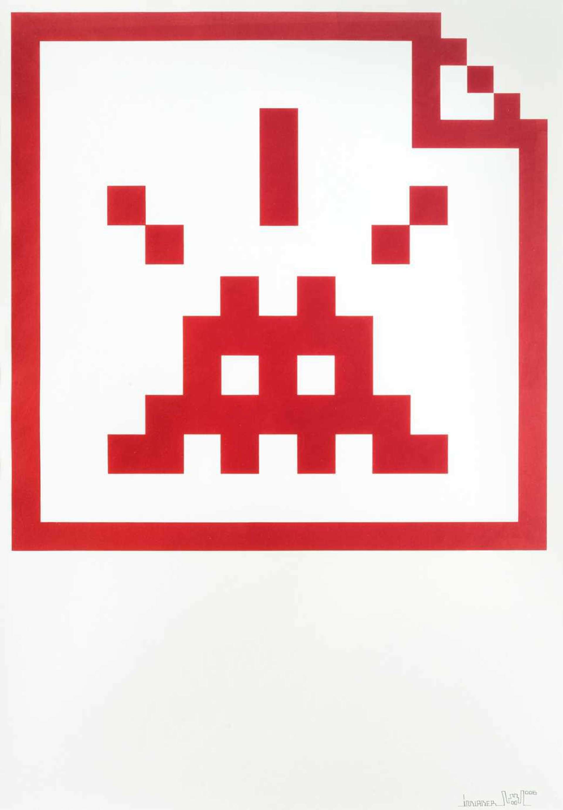 Space File (red) - Signed Print by Invader 2007 - MyArtBroker