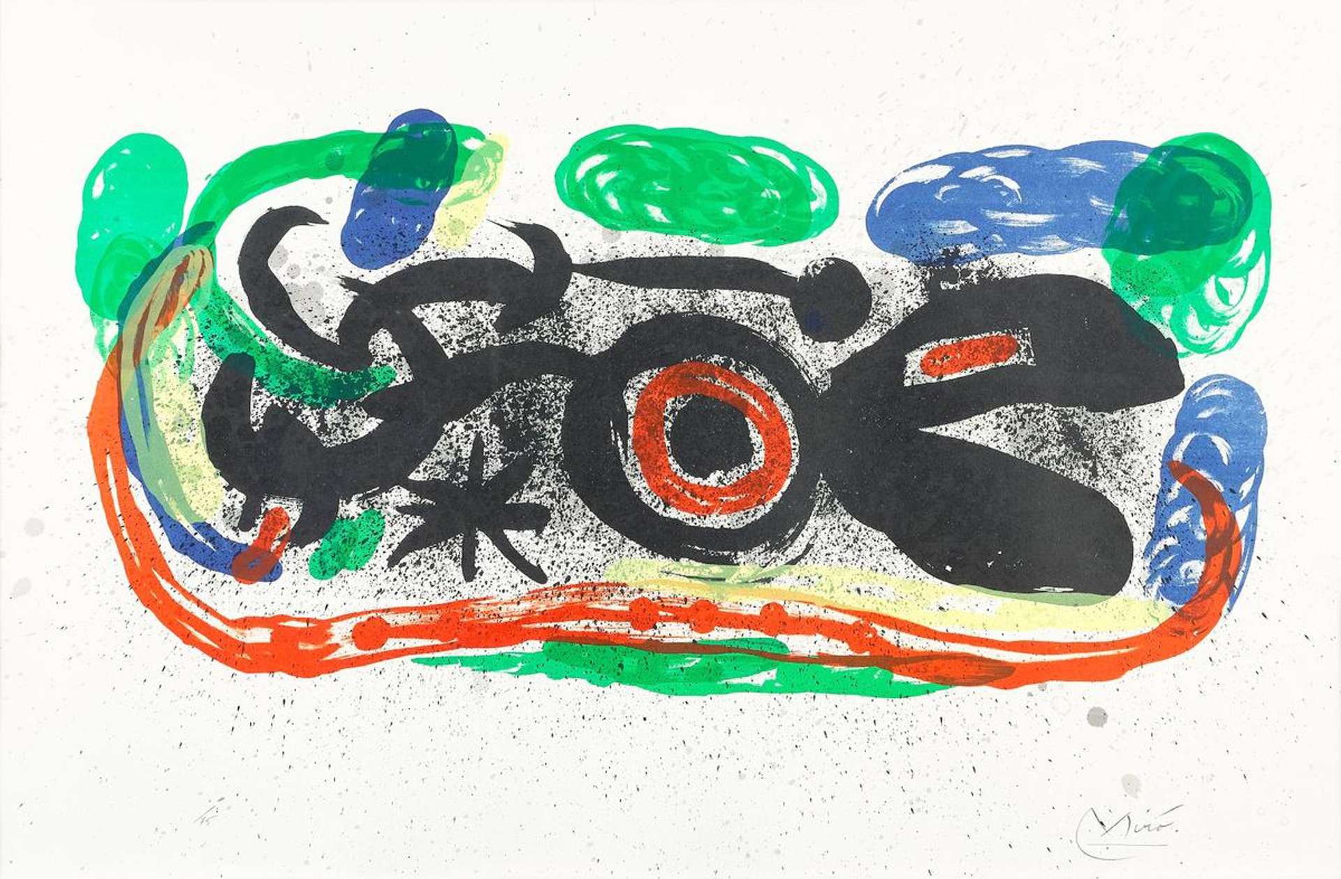Joan Miró: L’Oiseau Mangeant Le Feu - Signed Print