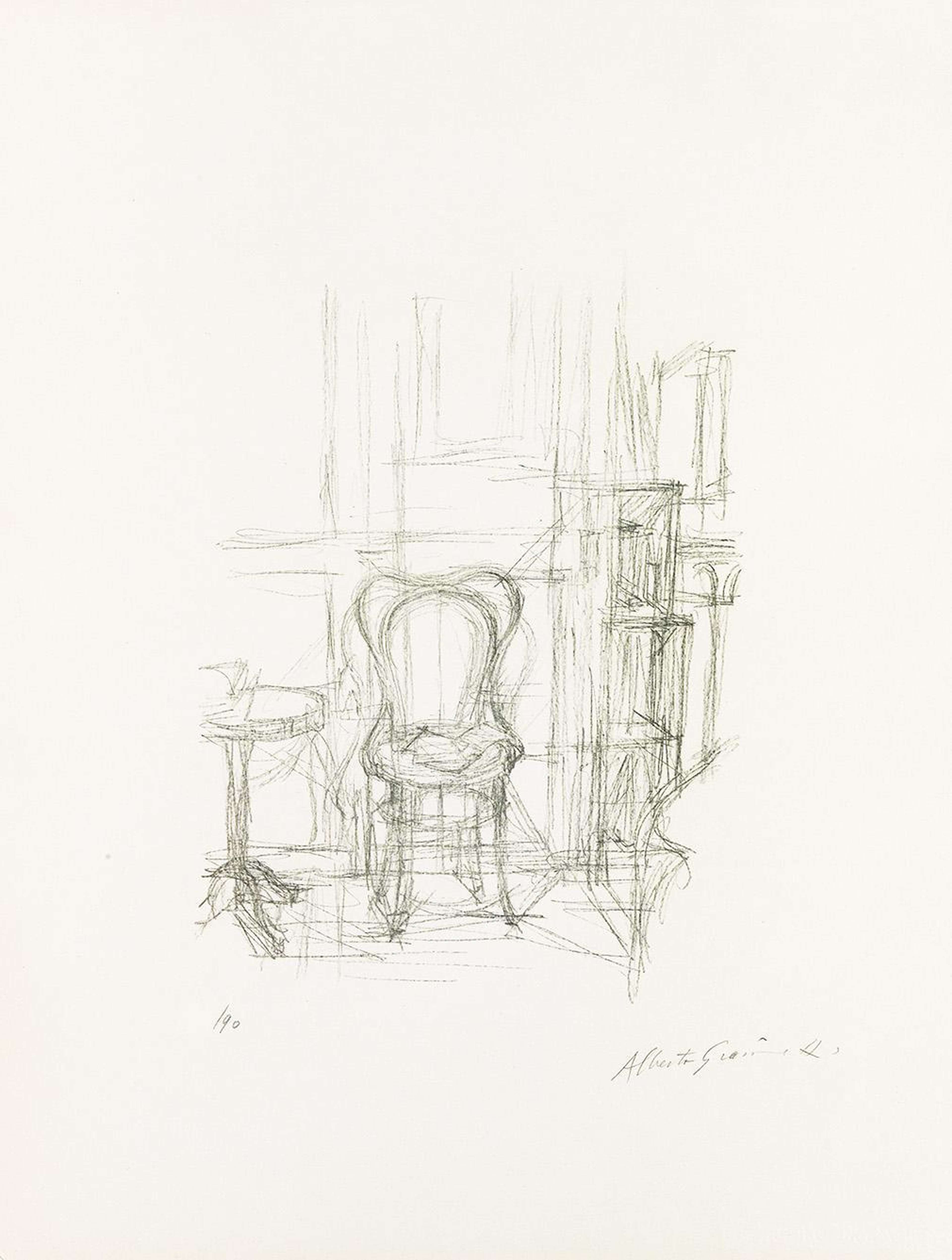 Chaise Et Guéridon - Signed Print by Alberto Giacometti 1960 - MyArtBroker