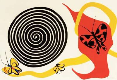 Butterflies And Spiral - Signed Print by Alexander Calder 1975 - MyArtBroker