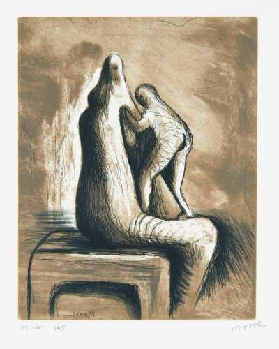 Mother And Child XIV - Signed Print by Henry Moore 1983 - MyArtBroker