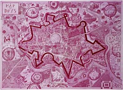 A Map of Days (red) - Signed Print by Grayson Perry 2013 - MyArtBroker
