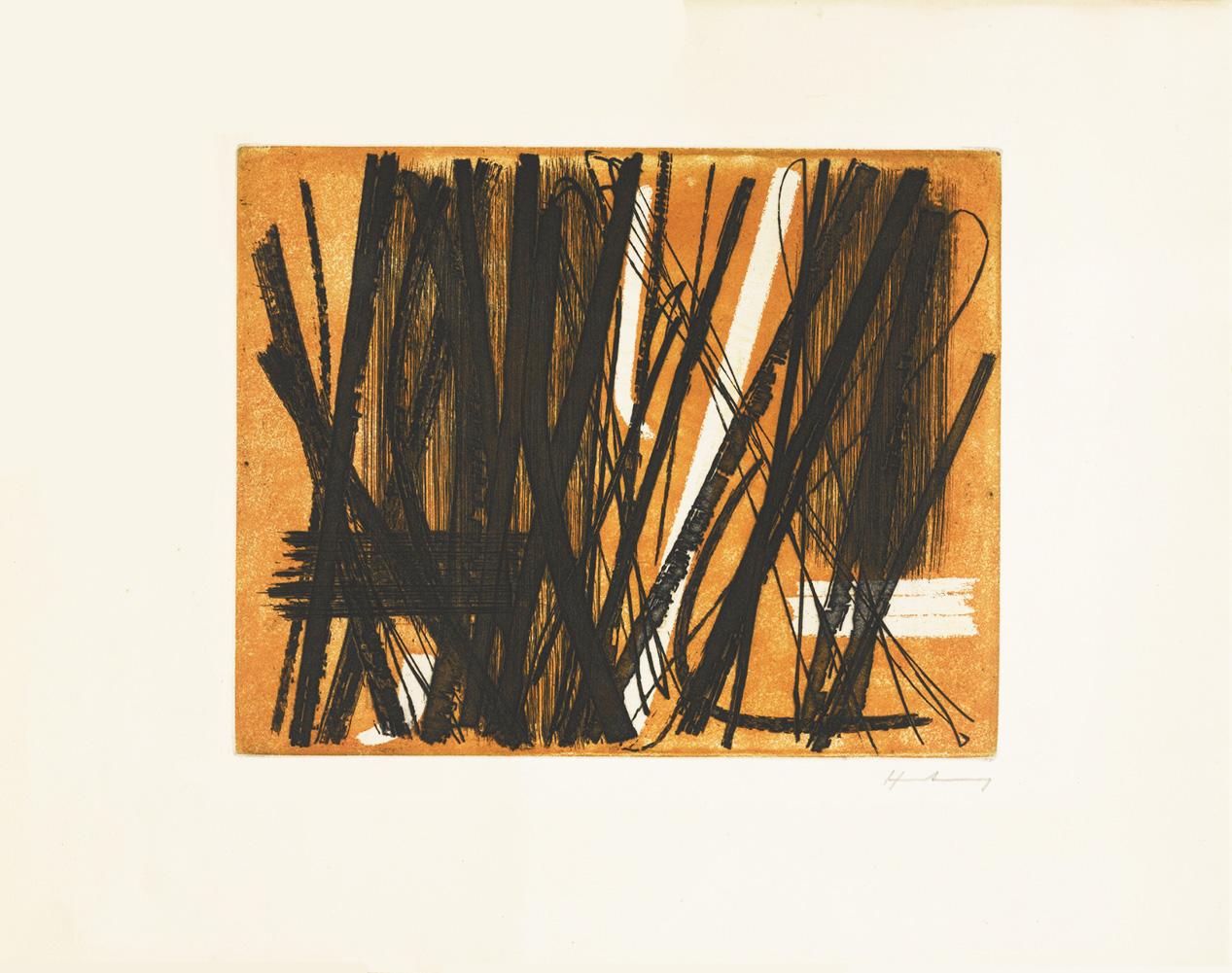 Hans Hartung Gravure 5 (Signed Print) 1953 | MyArtBroker