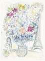 Marc Chagall: Bouquet A La Tour Eiffel - Signed Print