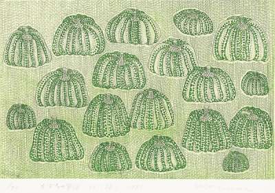 Pumpkin Army (green) - Signed Print by Yayoi Kusama 1985 - MyArtBroker