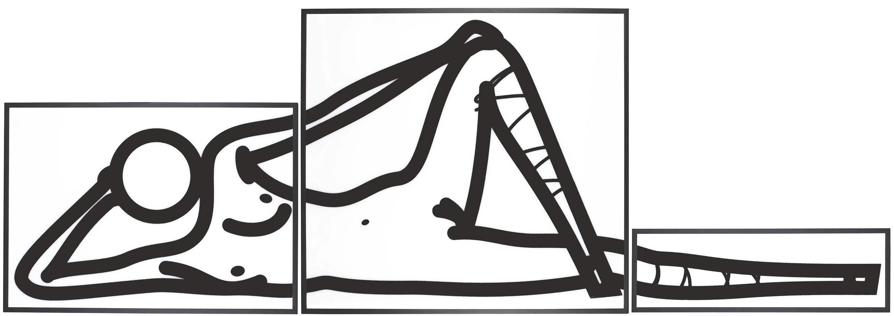 Julian Opie View Of Mount Fuji With Daisies From Route 300 (Signed