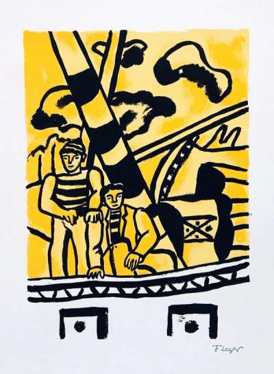 Le Remorqueur Jaune - Signed Print by Fernand Leger 1959 - MyArtBroker