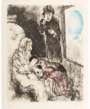Marc Chagall: Jacob Blessing Joseph's Sons (La Bible) - Signed Print