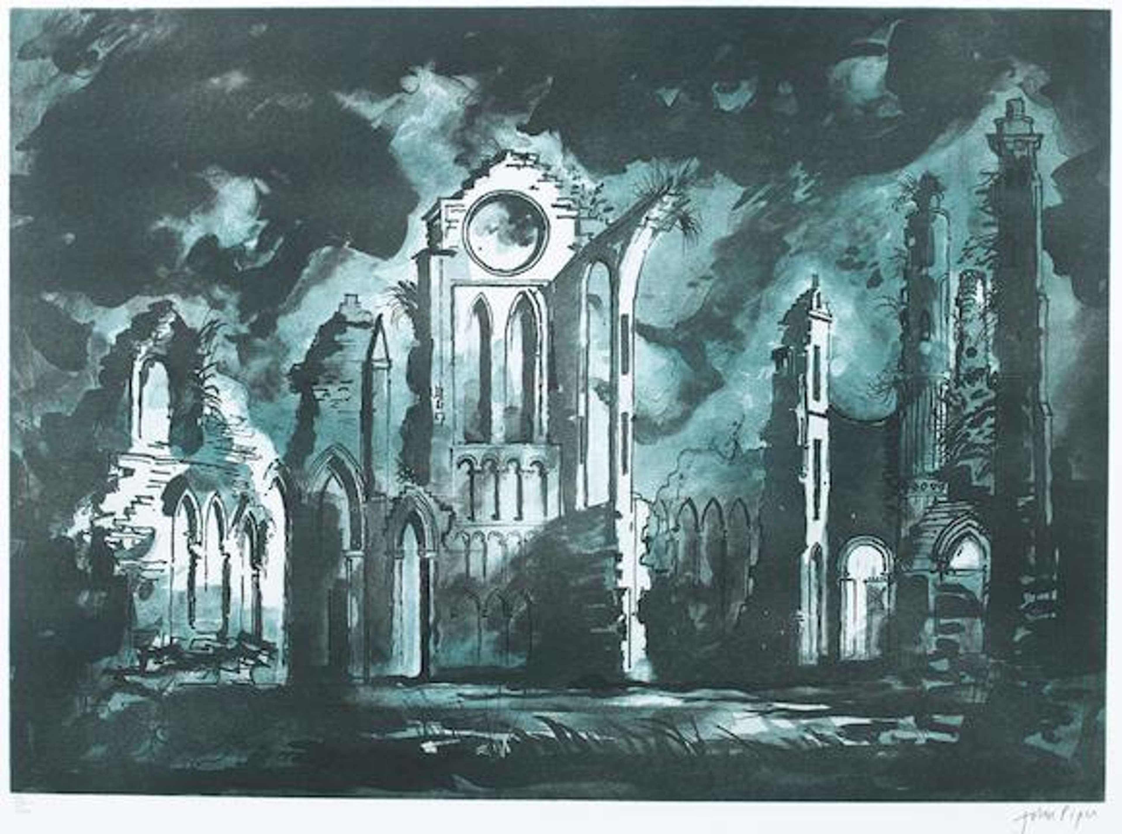 Arbroath Abbey - Signed Print by John Piper 1988 - MyArtBroker