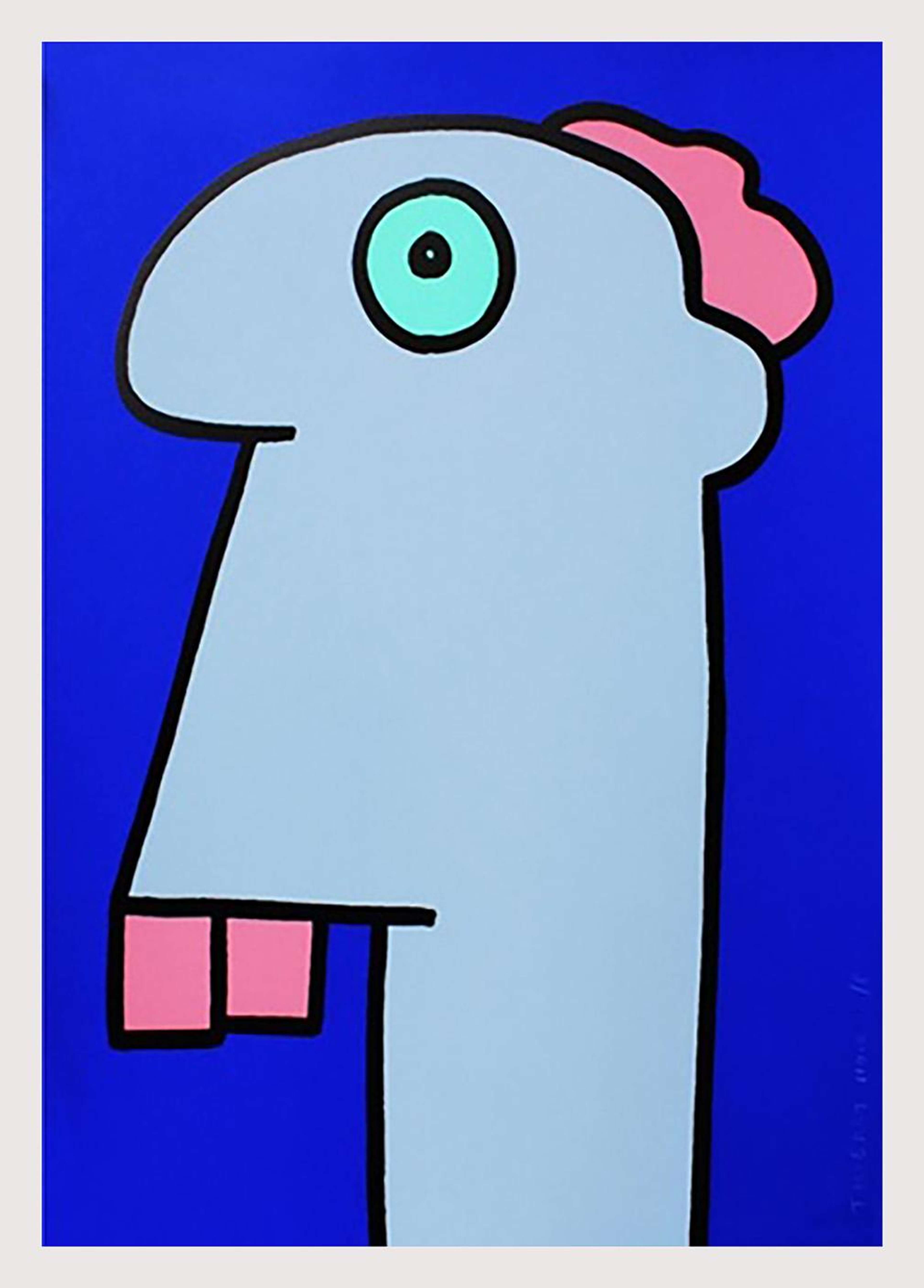 Blue Teeth - Signed Print by Thierry Noir 2014 - MyArtBroker