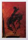 Richard Hambleton: Horse And Rider (red) - Unsigned Print