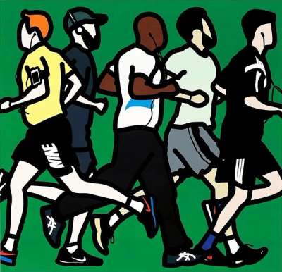Running Men - Signed Print by Julian Opie 2016 - MyArtBroker