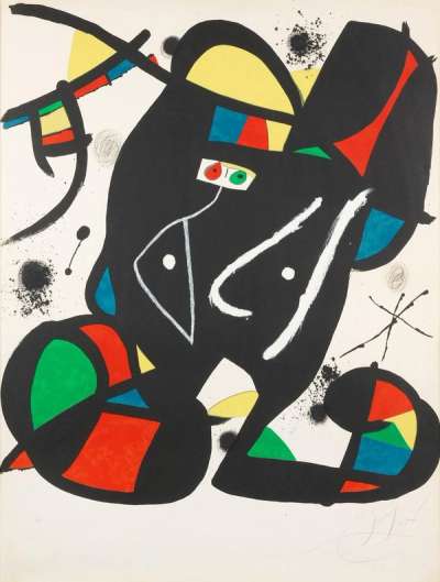 Colpir Sense Nafrar III - Signed Print by Joan Miró 1981 - MyArtBroker