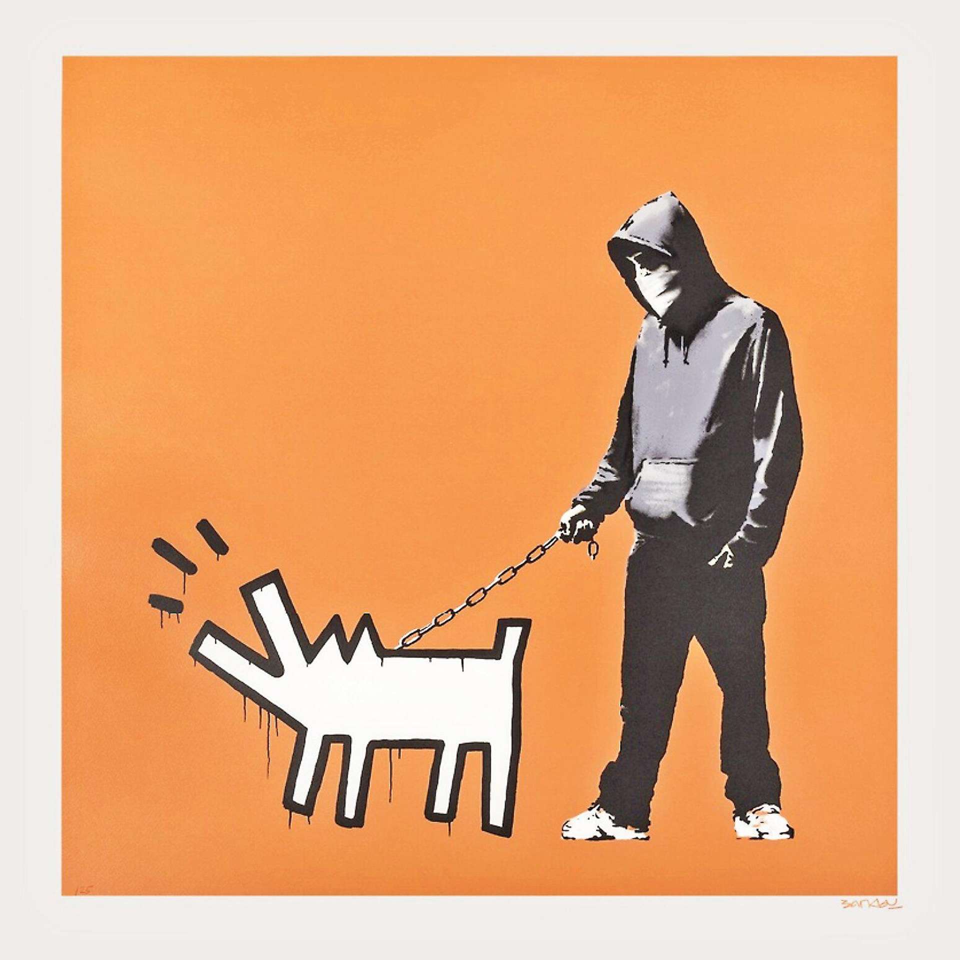 Banksy: Choose Your Weapon (dark orange) - Signed Print