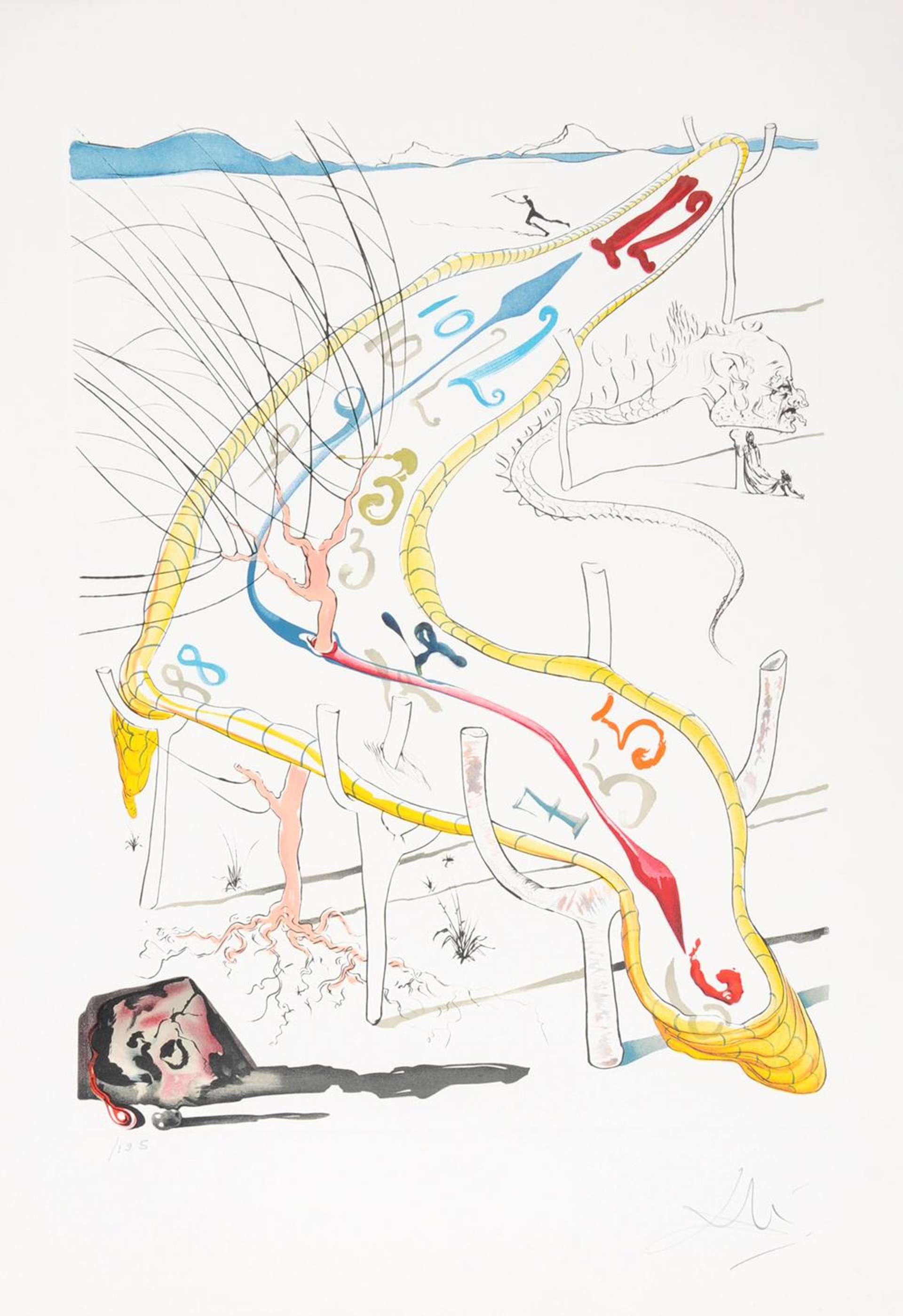 Les Montres Gelatines De L’Espace Temps (La Conquête du Cosmos) - Signed Print by Salvador Dali 1974 - MyArtBroker