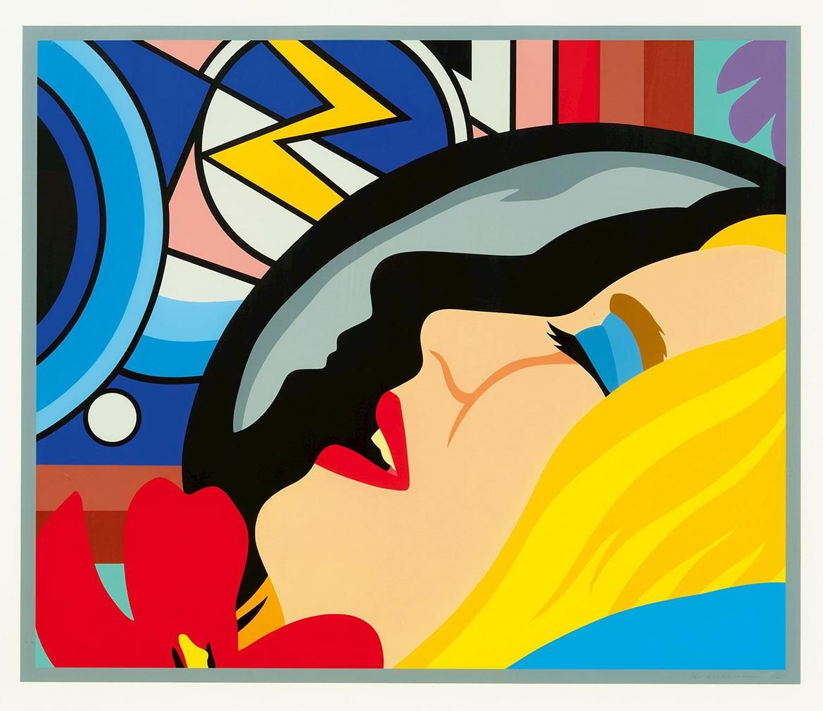 Tom Wesselmann Bedroom Face With Lichtenstein (Signed Print) 1994