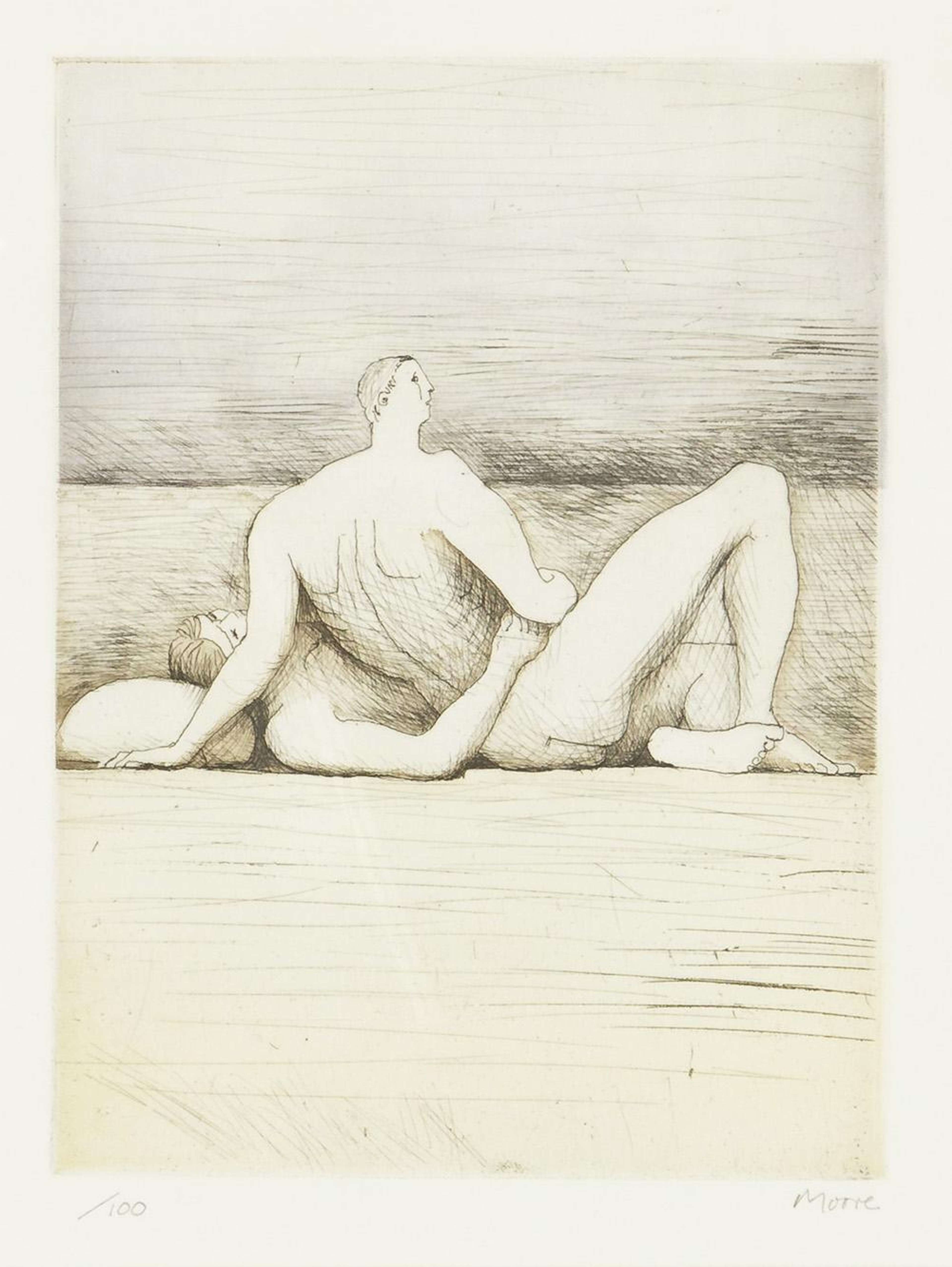 Reclining Figures Man and Woman II - Signed Print by Henry Moore 1975 - MyArtBroker