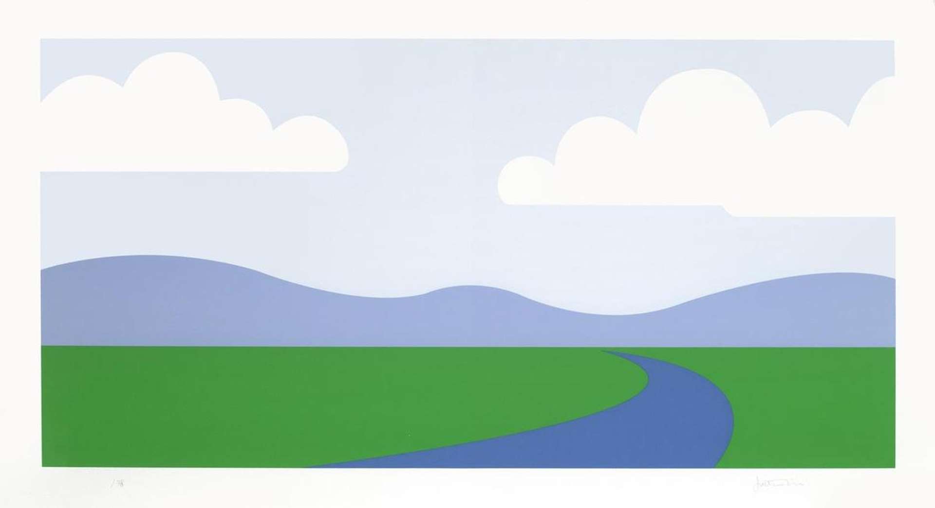 Julian Opie: Landscape - Signed Print