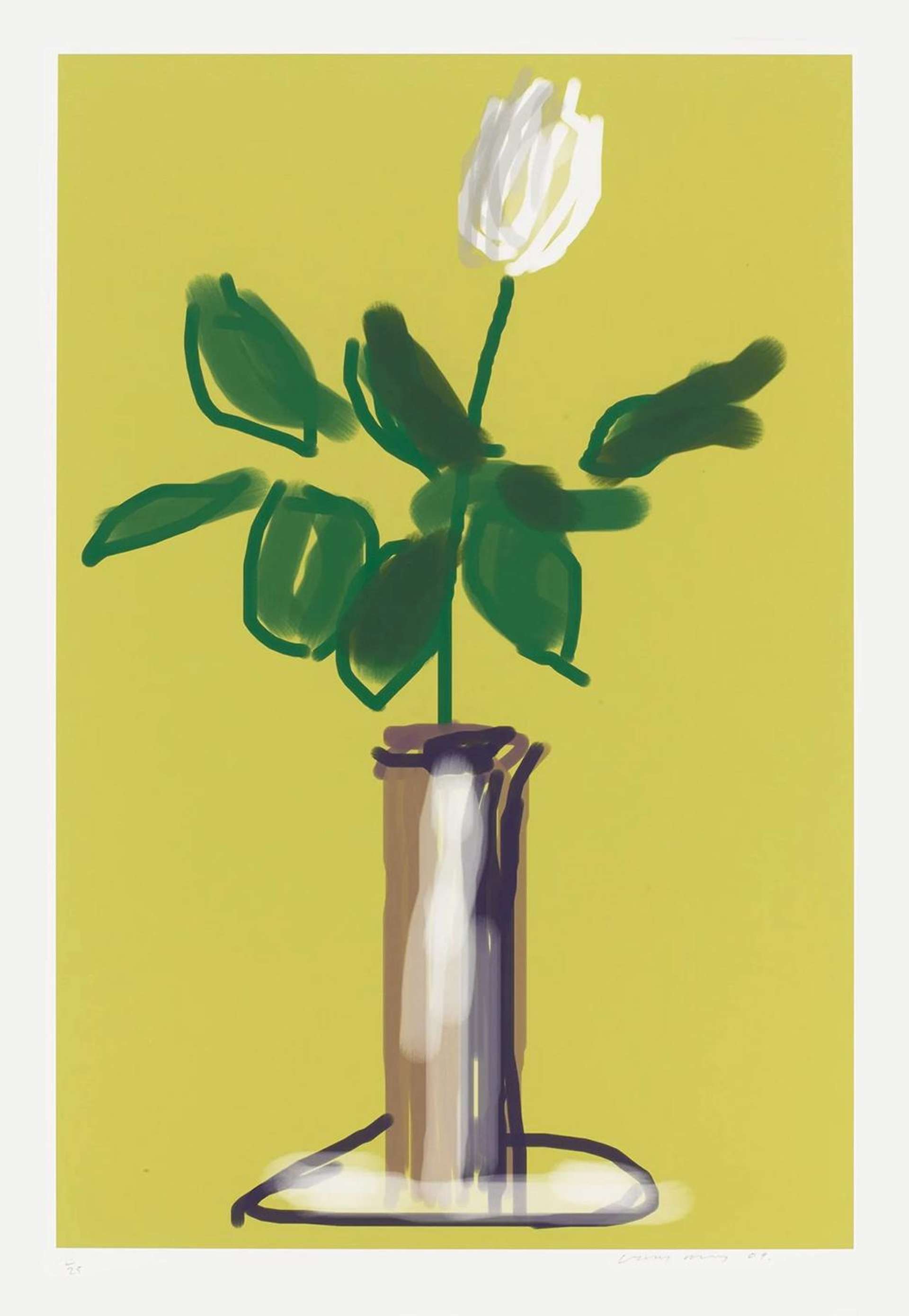 White Rose - Signed Print by David Hockney 2009 - MyArtBroker
