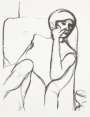Richard Diebenkorn: Seated Woman In Arm Chair - Signed Print
