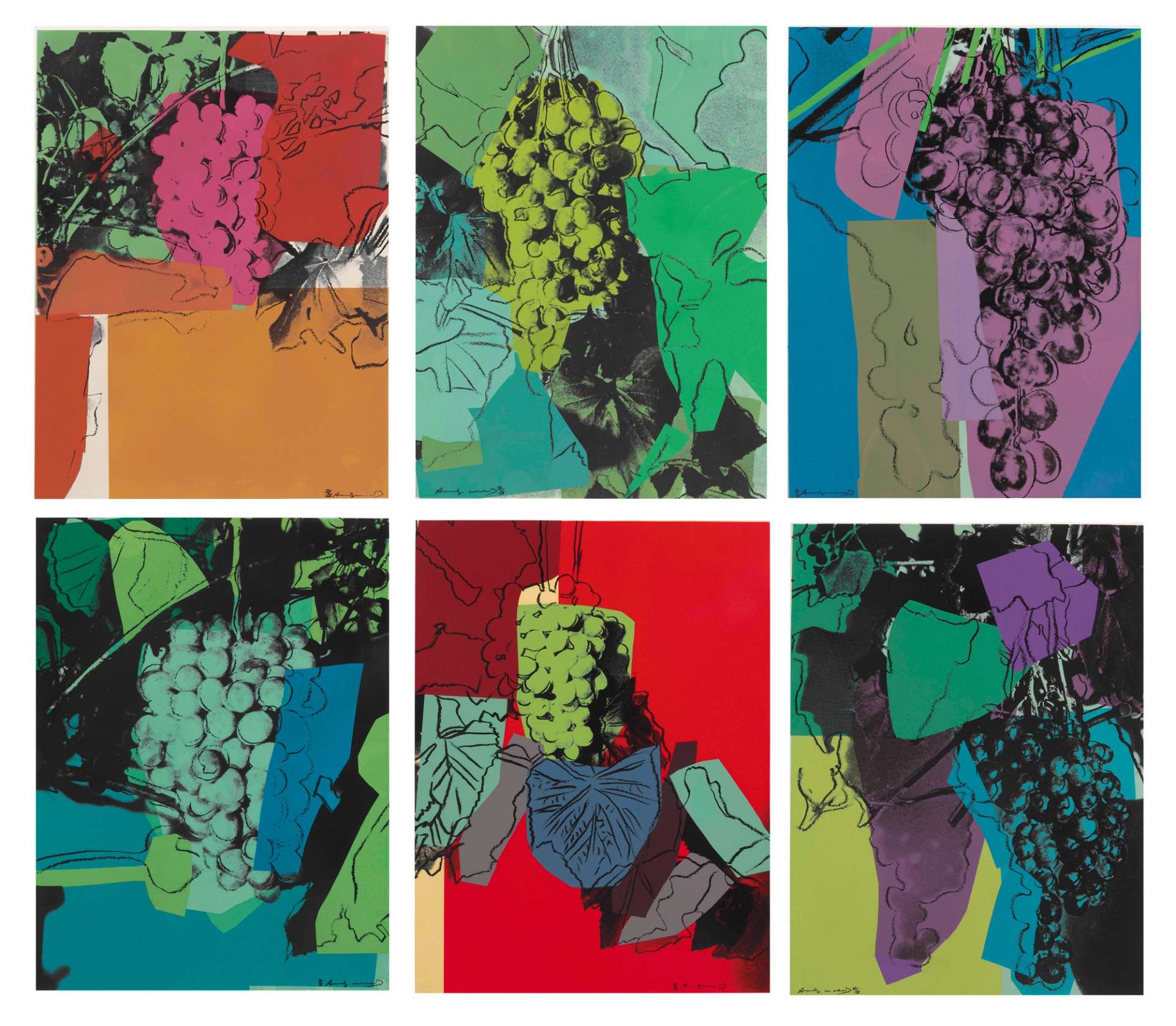 Grapes (complete set) by Andy Warhol