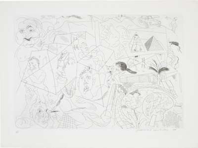 House Doodle - Signed Print by David Hockney 1984 - MyArtBroker